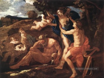 peint - Apollon et Daphne classique peintre Nicolas Poussin